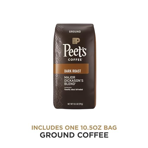 Peet's Coffee, Dark Roast Ground Coffee - Major Dickason's Blend 18 Ounce Bag