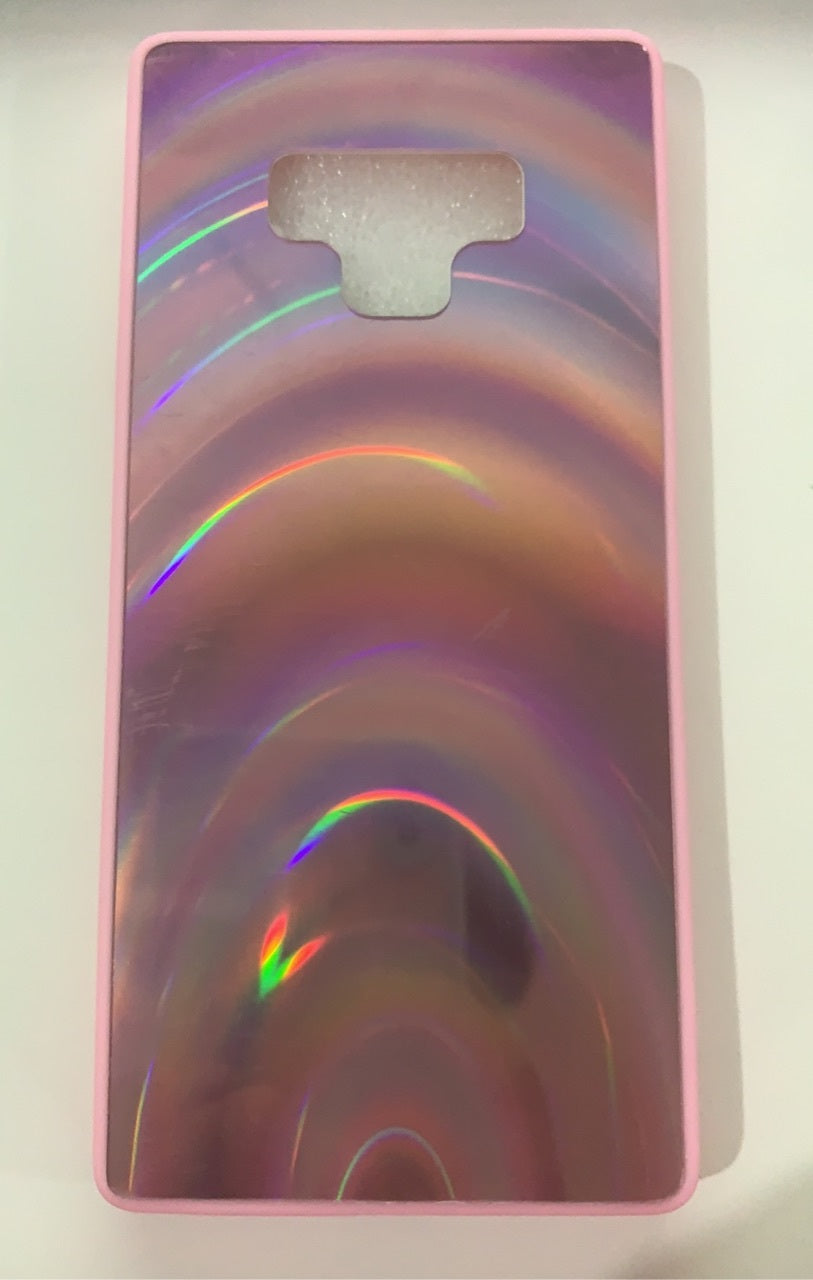 3D Rainbow Glitter Gradient Back Cover Case