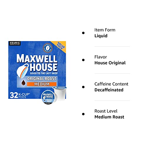 Maxwell House House Blend Medium Roast K-Cup Coffee Pods (84 ct Box)