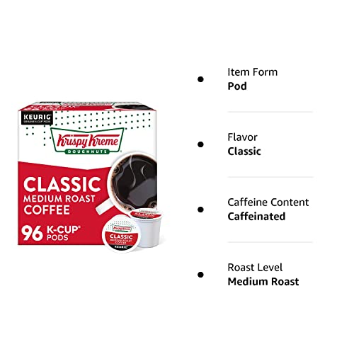 Krispy Kreme Classic, Single-Serve Keurig K-Cup Pods, Medium Roast Coffee Pods, 32 Count