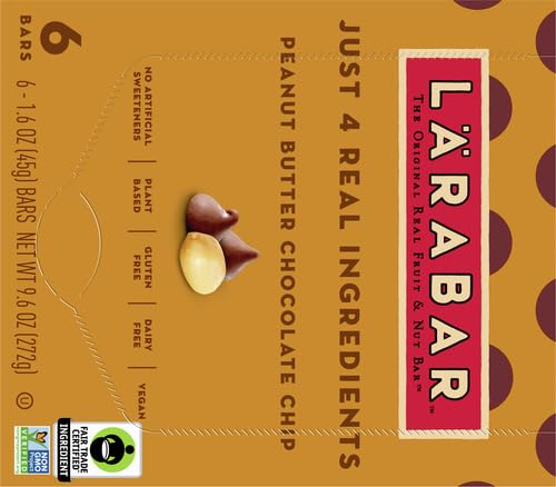 Larabar Peanut Butter Chocolate Chip, Gluten Free Fruit & Nut Bar, 18 Ct