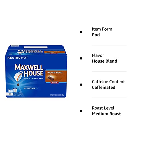 Maxwell House House Blend Medium Roast K-Cup Coffee Pods (84 ct Box)