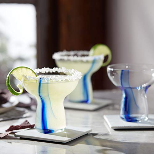 Libbey Stemless Margarita Glasses Set of 6, Modern Margarita Glasses, Lightweight, Unique Bar Glasses, Lead-Free Margarita Set, 10.25 ounces