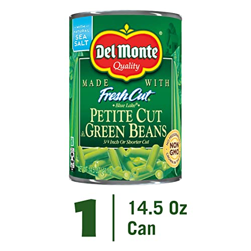 Del Monte Petite Cut Green Beans, 14.5 Oz, (Pack Of 12)