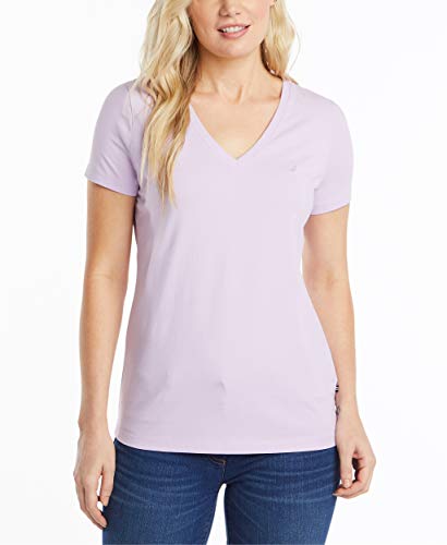 Nautica Women's Easy Comfort V-Neck Supersoft Stretch Cotton T-Shirt