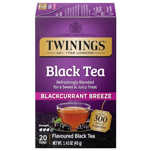 Twinings Decaffeinated English Breakfast Individually Wrapped Black Tea Bags, 20 Count Pack of 6, Flavourful & Robust