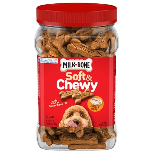 Milk-Bone Soft & Chewy Dog Treats, Beef & Filet Mignon Recipe, 25 Ounce