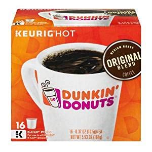 Dunkin' Original Blend Single Serve Keurig K-Cup Pods, Medium Roast Coffee, 60 Pods total (6 Boxes of 10)