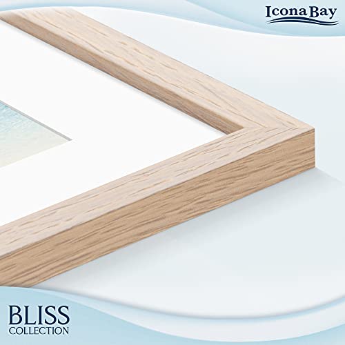 Icona Bay 5x7 Black Picture Frame, Modern Style Wood Composite Frame, Table Top or Wall Mount, Bliss Collection