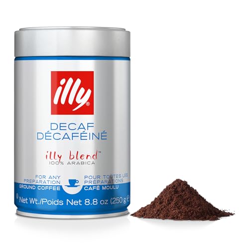 illy Ground Coffee Espresso - 100% Arabica Coffee Ground – Classico Medium Roast - Notes of Caramel, Orange Blossom & Jasmine - Rich Aromatic Profile - Precise Roast - No Preservatives – 8.8 Ounce