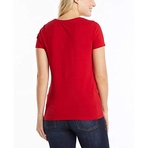 Nautica Women's Easy Comfort V-Neck Supersoft Stretch Cotton T-Shirt