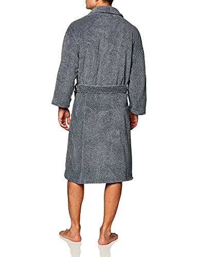 Nautica Men's Long Sleeve Cozy Soft Plush Shawl Collar Robe