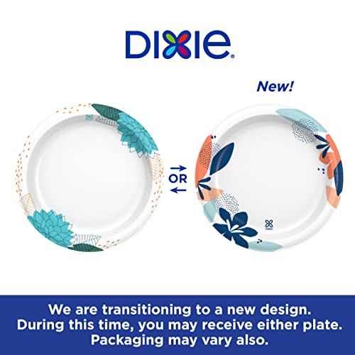 Dixie Medium Paper Plates, 8.5 Inch, 90 Count, 2X Stronger*, Microwave-Safe, Soak-Proof, Cut Resistant, Disposable Plates For Everyday Breakfast, Lunch, & Dinner Meals