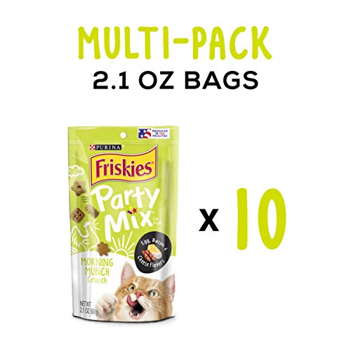 Purina Friskies Natural Cat Treats Party Mix Natural Yums With Real Salmon and Added Vitamins, Minerals and Nutrients - 20 oz. Canister