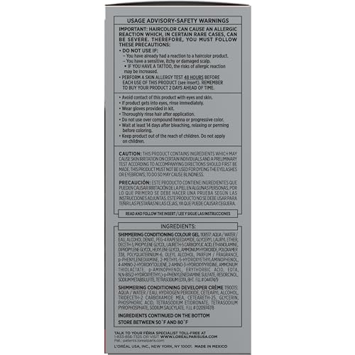 L'Oreal Paris Feria Hyper Platinum Advanced Lightening System Hair Bleach, Lifts Up To 8 Levels, Includes Anti Brass Purple Conditioner, 1 Hair Dye Kit