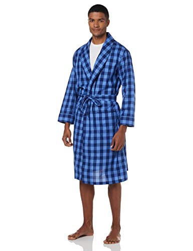 Nautica mens Long-sleeve Lightweight Cotton Woven-robe Bathrobe