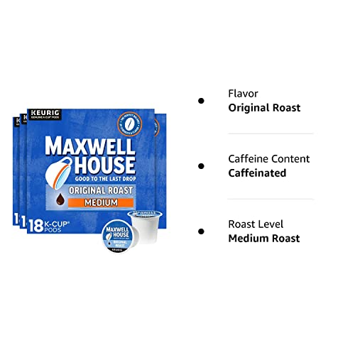 Maxwell House House Blend Medium Roast K-Cup Coffee Pods (84 ct Box)