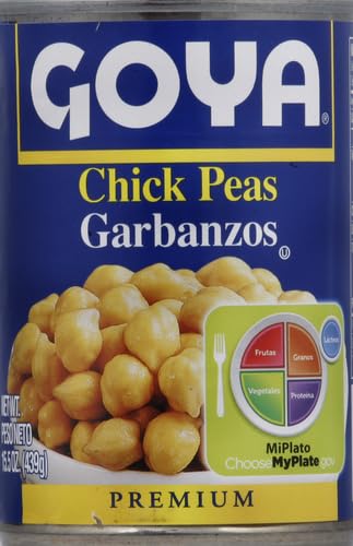 Goya Foods Chick Peas, Garbanzo Beans, 15.5 Ounce (Pack of 8)