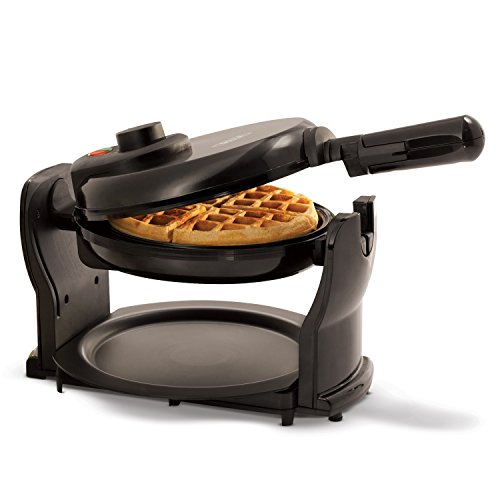 BELLA Classic Rotating Belgian Waffle Maker with Nonstick Plates, Removable Drip Tray, Adjustable Browning Control and Cool Touch Handles, Stainless Steel, 13991