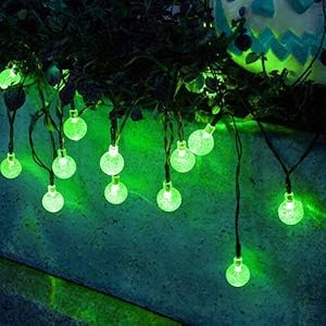 Solar String Lights Outdoor 60 LED 36FT Crystal Globe Lights with 8 Lighting Modes, Waterproof Solar Powered Patio Lights for Garden Yard Porch Wedding Party Decor (Warm White)