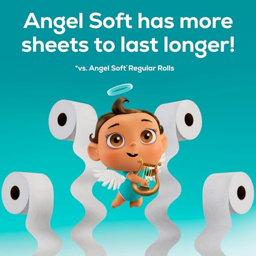 Angel Soft Toilet Paper with Fresh Linen Scented Tube, 8 Mega Rolls = 32 Regular Rolls, Soft and Strong Toilet Tissue