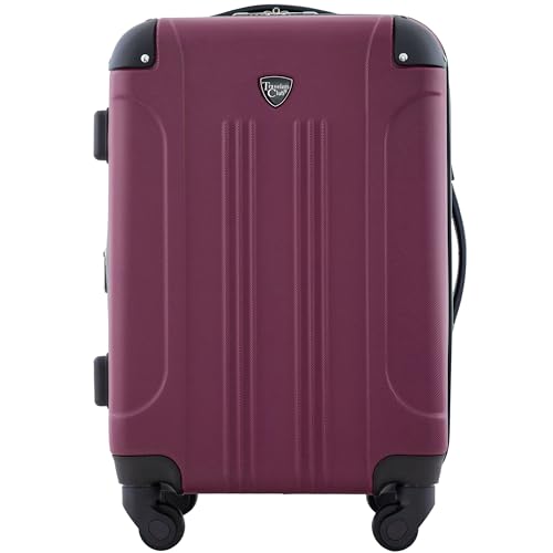 Travelers Club Chicago Hardside Expandable Spinner Luggages, Black, 20" Carry-On