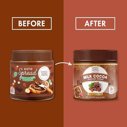 ChocZero Keto Cookie Butter Spread - No Sugar Added, Gluten Free, Low Carb Speculoos, Biscuit, Keto Friendly, Nut Butter Alternative, Dessert Hummus, Naturally Sweetened with Monk Fruit (1 jar, 12 oz)