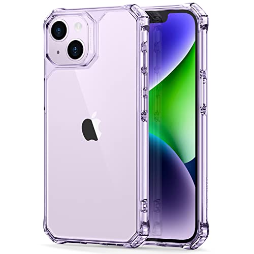 ESR for iPhone 14 Case/iPhone 13 Case, Military-Grade Protection, Shockproof Air-Guard Corners, Yellowing-Resistant Acrylic Back, Phone Case for iPhone 14/iPhone 13, Air Armor Case, Clear