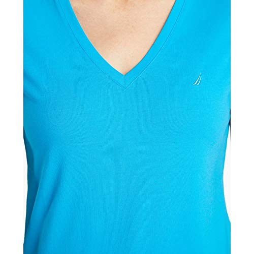 Nautica Women's Easy Comfort V-Neck Supersoft Stretch Cotton T-Shirt