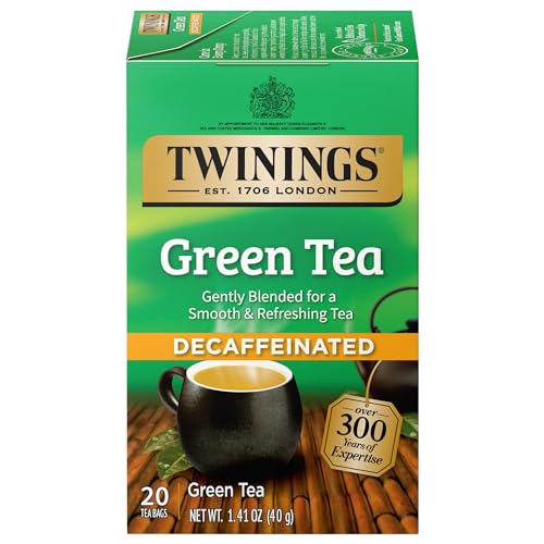 Twinings Decaffeinated English Breakfast Individually Wrapped Black Tea Bags, 20 Count Pack of 6, Flavourful & Robust