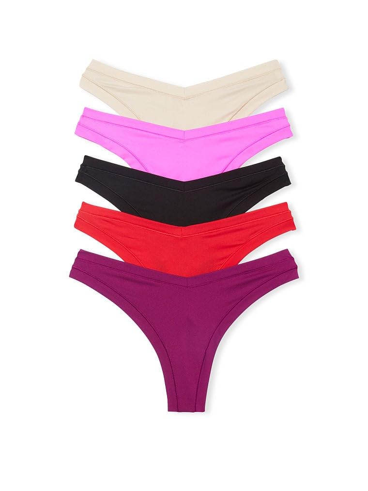 Victoria's Secret PINK Everyday Stretch Thong Panty Pack, Underwear for Women (XS-XXL)