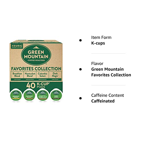 Keurig Coffee Lovers' Collection Sampler Pack, Single-Serve K-Cup Pods, Compatible with all Keurig 1.0/Classic, 2.0 and K-Café Coffee Makers, Variety Pack, 40 Count