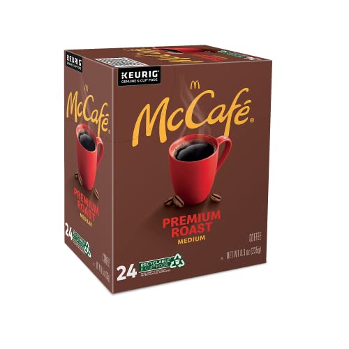 McCafe Premium Roast Coffee, Keurig Single Serve K-Cup Pods, Medium Roast, 24 Count (Pack of 4)