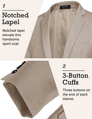 COOFANDY Mens Sport Coat Casual Blazer One Button Business Suit Jacket