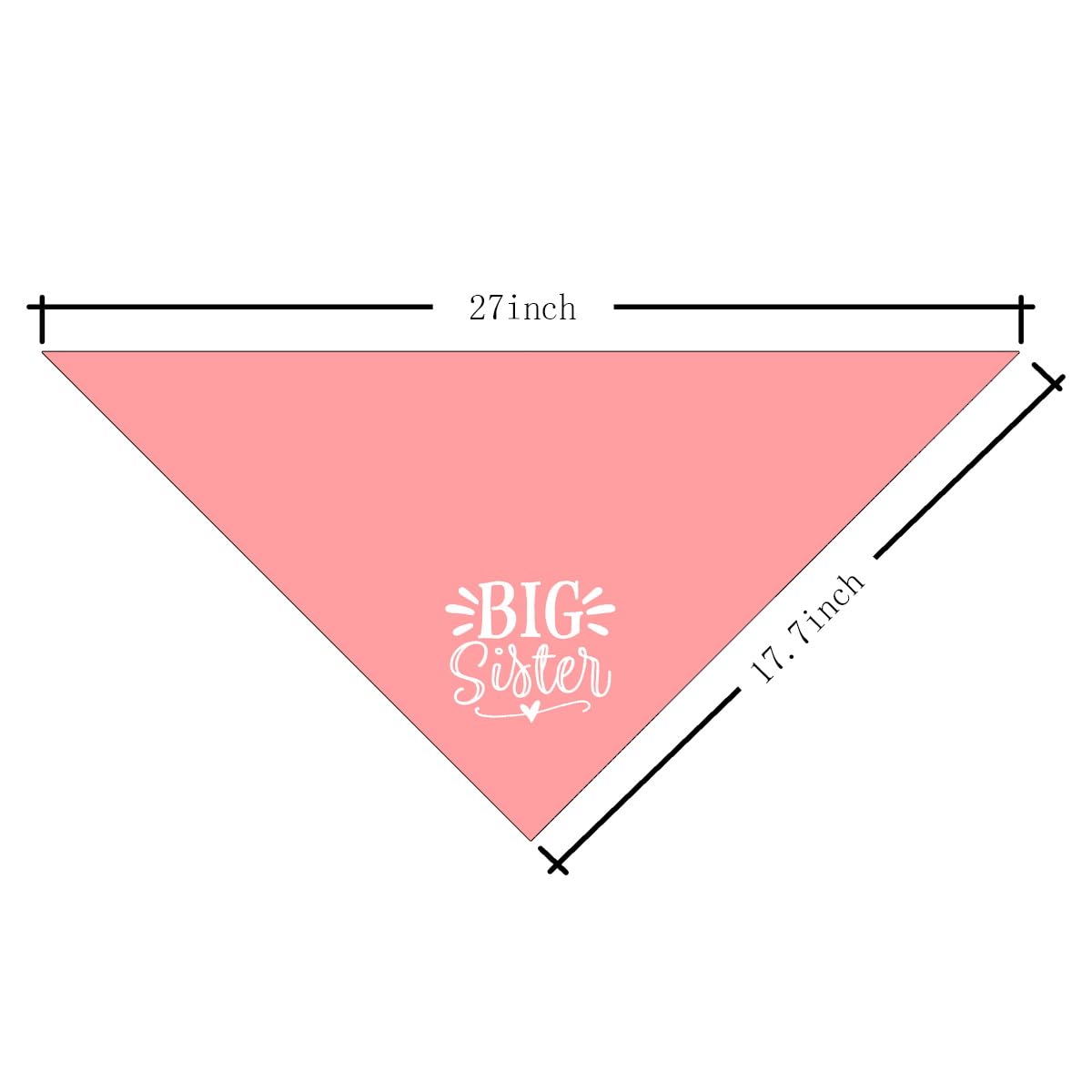 Big Sister Dog Bandana, Dog Bandana, Pink Pet Dog Scarf Accessories, Pet Dog Triangle Scarf, Dog Bandana for Small Medium Large Dogs, Baby Announcement Dog Bandana, Dog Bandana Pet Scarf (B20)