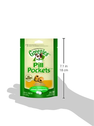 Greenies Pill Pockets for Dogs Capsule Size Natural Soft Dog Treats Chicken Flavor, 15.8 oz. Pack (60 Treats)