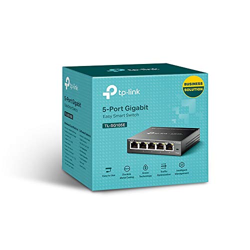 TP-Link TL-SG108 8 Port Gigabit Unmanaged Ethernet Network Switch, Ethernet Splitter Plug & Play Fanless Metal Design Shielded Ports Traffic Optimization