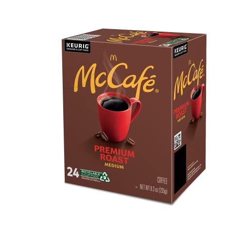 McCafe Premium Roast Coffee, Keurig Single Serve K-Cup Pods, Medium Roast, 24 Count (Pack of 4)