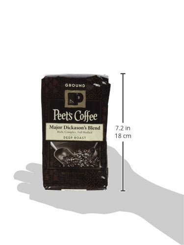 Peet's Coffee, Dark Roast Ground Coffee - Major Dickason's Blend 18 Ounce Bag