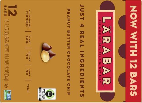 Larabar Peanut Butter Chocolate Chip, Gluten Free Fruit & Nut Bar, 18 Ct