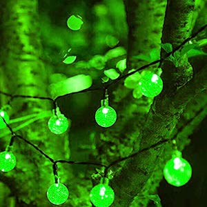 Solar String Lights Outdoor 60 LED 36FT Crystal Globe Lights with 8 Lighting Modes, Waterproof Solar Powered Patio Lights for Garden Yard Porch Wedding Party Decor (Warm White)