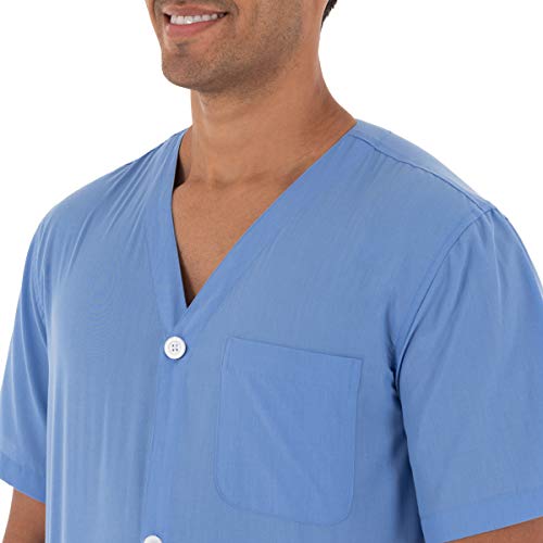 Fruit of the Loom Men's Broadcloth Short Sleeve Pajama Set