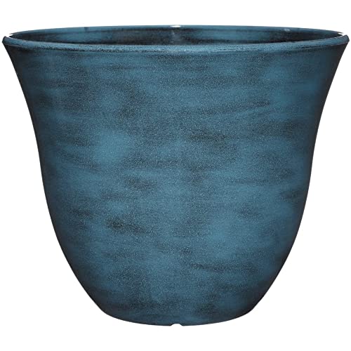 Classic Home and Garden Honeysuckle Resin Flower Pot Planter, Tequila Sunrise, 13"