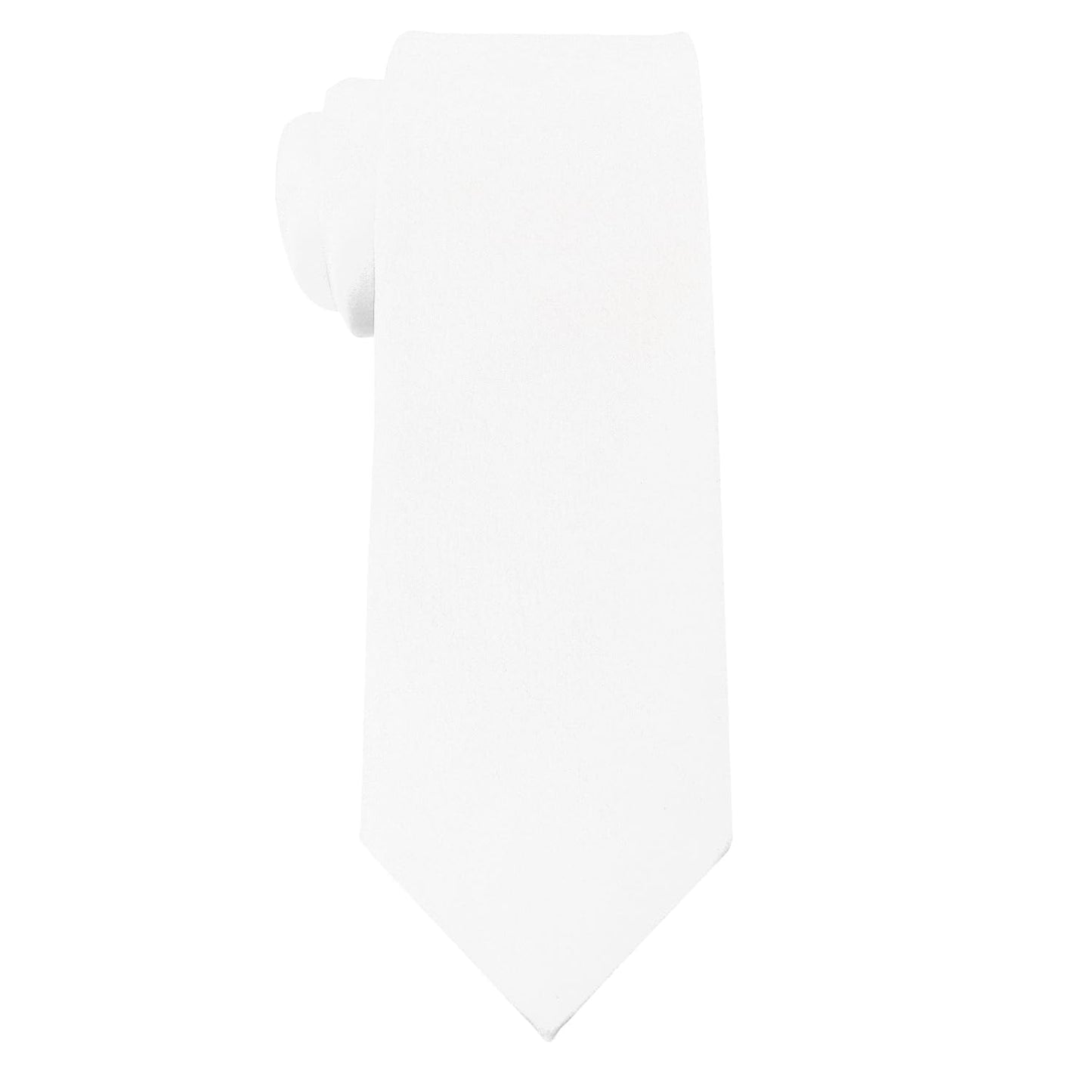 KOOELLE Men's Ties Solid Pure Color Plain Formal Black Ties For Men