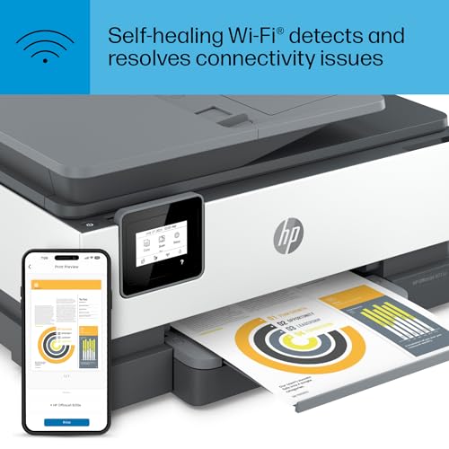 HP OfficeJet 8015e Wireless Color All-in-One Printer with 3 months of ink included