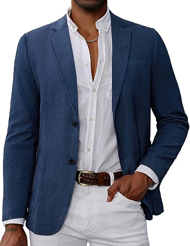 GRACE KARIN Men's Casual Blazer Suit Jackets 2 Button Lightweight Sport Coats