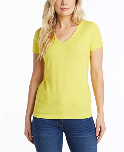 Nautica Women's Easy Comfort V-Neck Supersoft Stretch Cotton T-Shirt