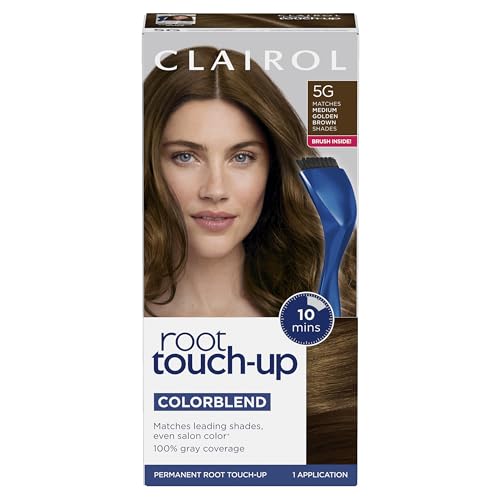 Clairol Root Touch-Up by Nice'n Easy Permanent Hair Dye, 4 Dark Brown Hair Color, Pack of 2