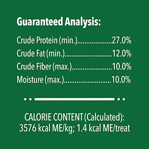 Greenies Feline Adult Natural Dental Cat Treats, Oven Roasted Chicken Flavor, 9.75 oz. Tub