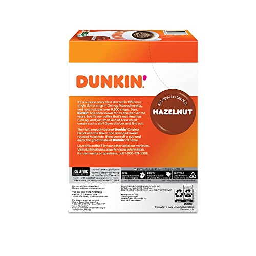 Dunkin' Original Blend Single Serve Keurig K-Cup Pods, Medium Roast Coffee, 60 Pods total (6 Boxes of 10)